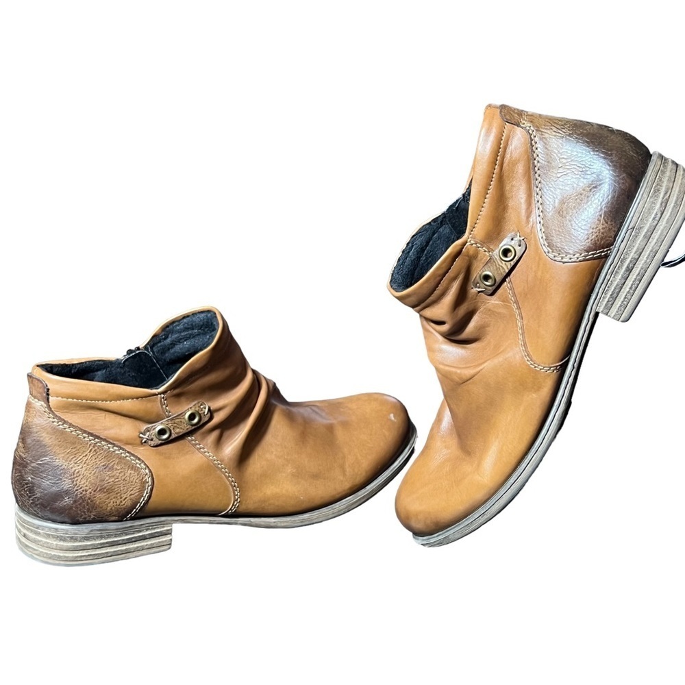 REMONTE R0972-24 Tan Velvet Lined Ankle Boot, EU/CA 43